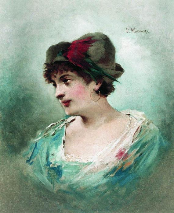 Wikioo.org - The Encyclopedia of Fine Arts - Painting, Artwork by Konstantin Yegorovich Makovsky - Portrait of Maria Petipa