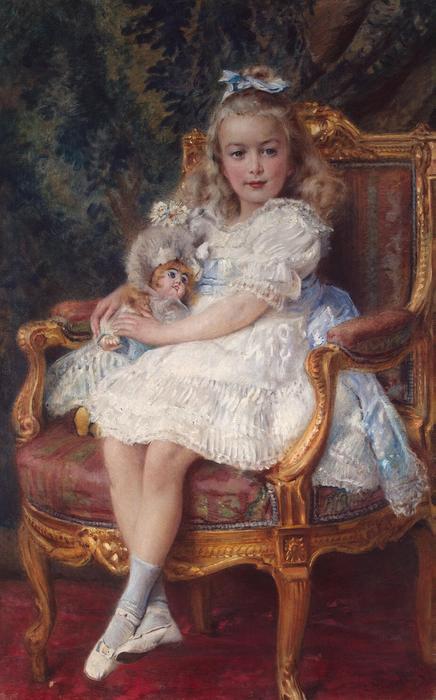 Wikioo.org - The Encyclopedia of Fine Arts - Painting, Artwork by Konstantin Yegorovich Makovsky - Portrait of Grand Princess Maria Nikolayevna