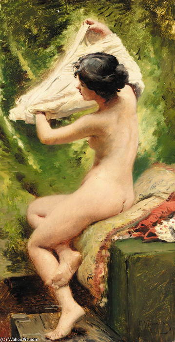 Wikioo.org - The Encyclopedia of Fine Arts - Painting, Artwork by Konstantin Yegorovich Makovsky - Beauty preparing to bathe