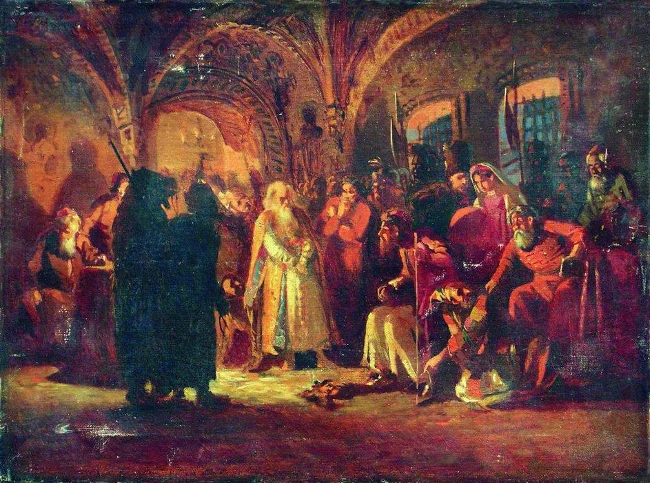 Wikioo.org - The Encyclopedia of Fine Arts - Painting, Artwork by Konstantin Yegorovich Makovsky - Boris Morozov and Ivan the Terrible