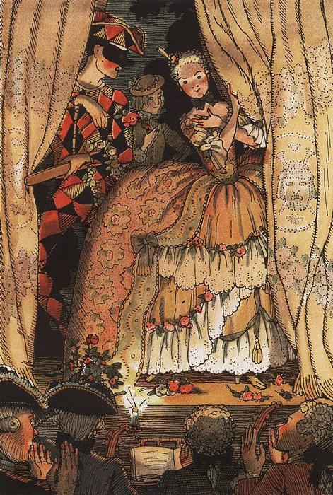 Wikioo.org – L'Encyclopédie des Beaux Arts - Peinture, Oeuvre de Konstantin Somov - Livre of les Marquise . Illustration 1