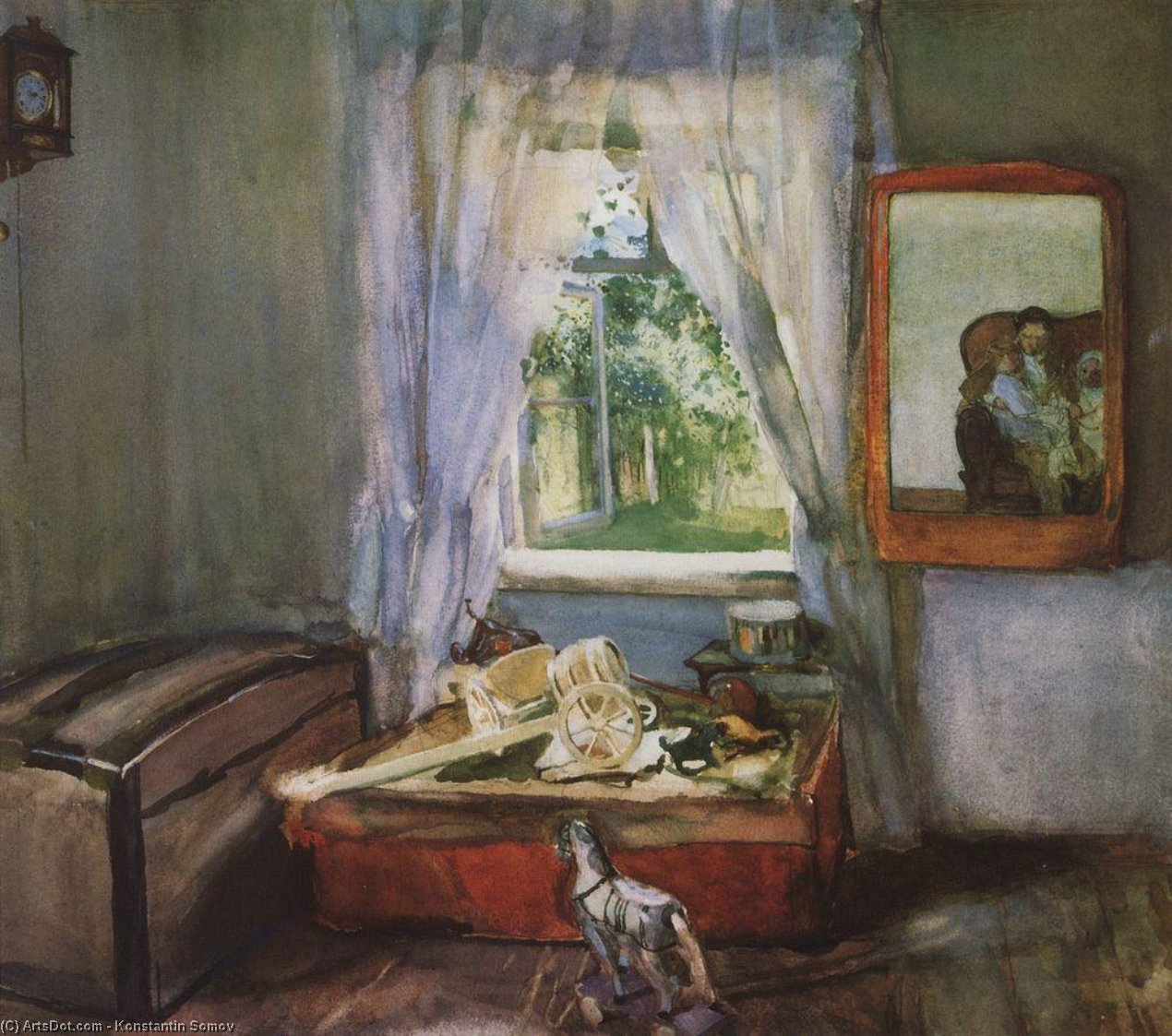 WikiOO.org - Encyclopedia of Fine Arts - Lukisan, Artwork Konstantin Somov - In the Nursery