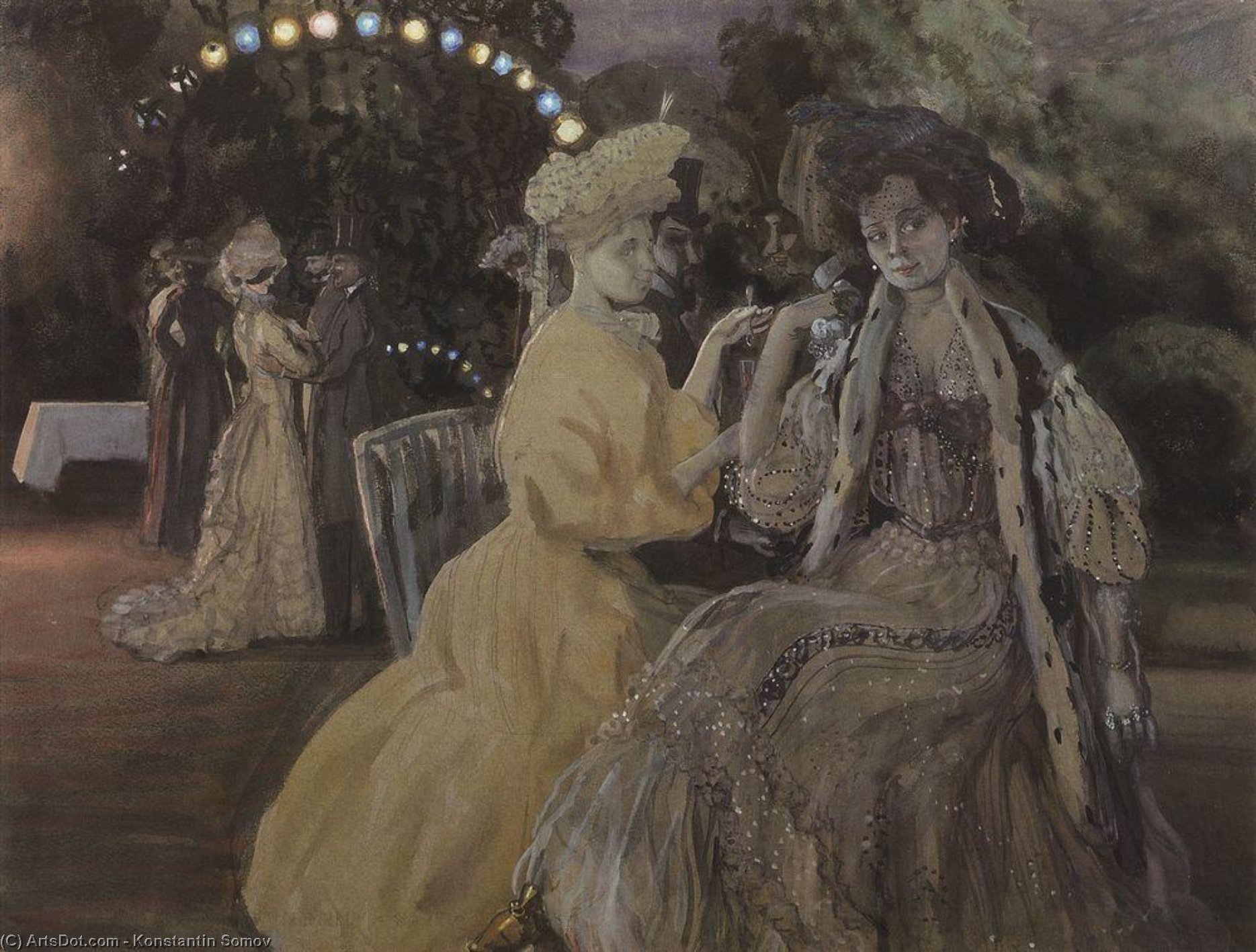 Wikioo.org - The Encyclopedia of Fine Arts - Painting, Artwork by Konstantin Somov - Courtesans