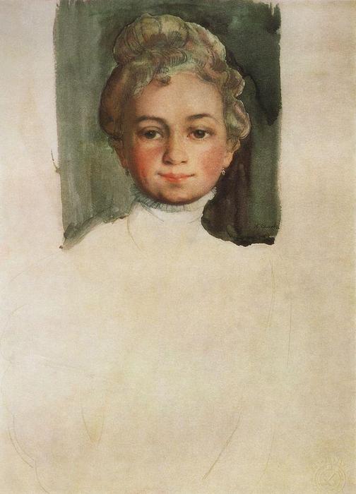 WikiOO.org - Enciklopedija likovnih umjetnosti - Slikarstvo, umjetnička djela Konstantin Somov - Portrait of E. Vladimirskaya