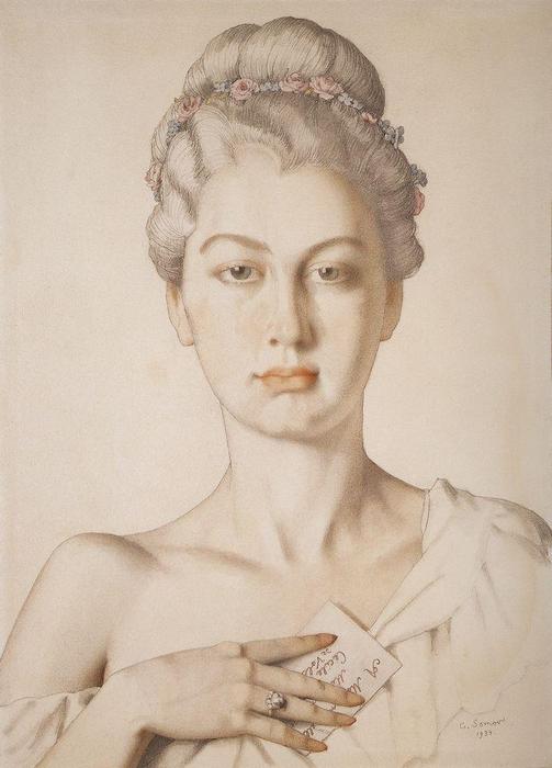 WikiOO.org - Encyclopedia of Fine Arts - Malba, Artwork Konstantin Somov - Cecile de Volanzh