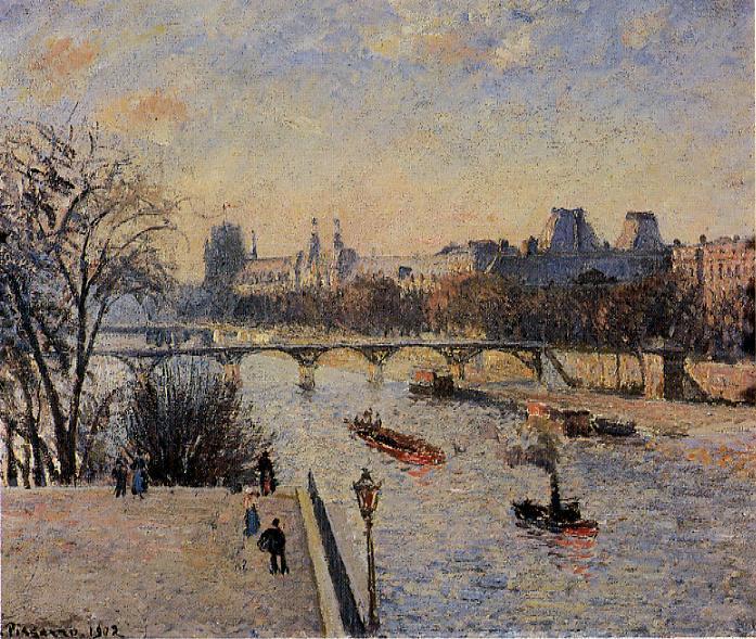 Wikioo.org - The Encyclopedia of Fine Arts - Painting, Artwork by Camille Pissarro - The Louvre 2