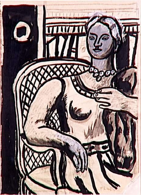 Wikioo.org - The Encyclopedia of Fine Arts - Painting, Artwork by Fernand Leger - Study for a Portrait