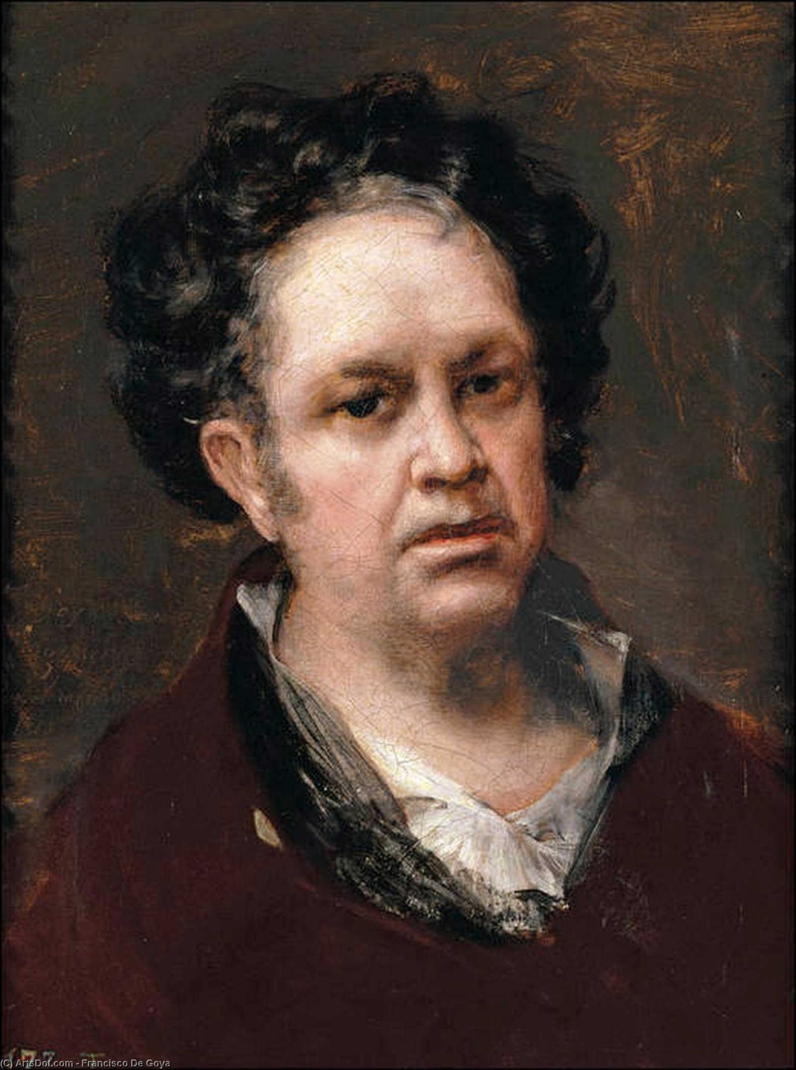 Wikioo.org – La Enciclopedia de las Bellas Artes - Pintura, Obras de arte de Francisco De Goya - autorretrato