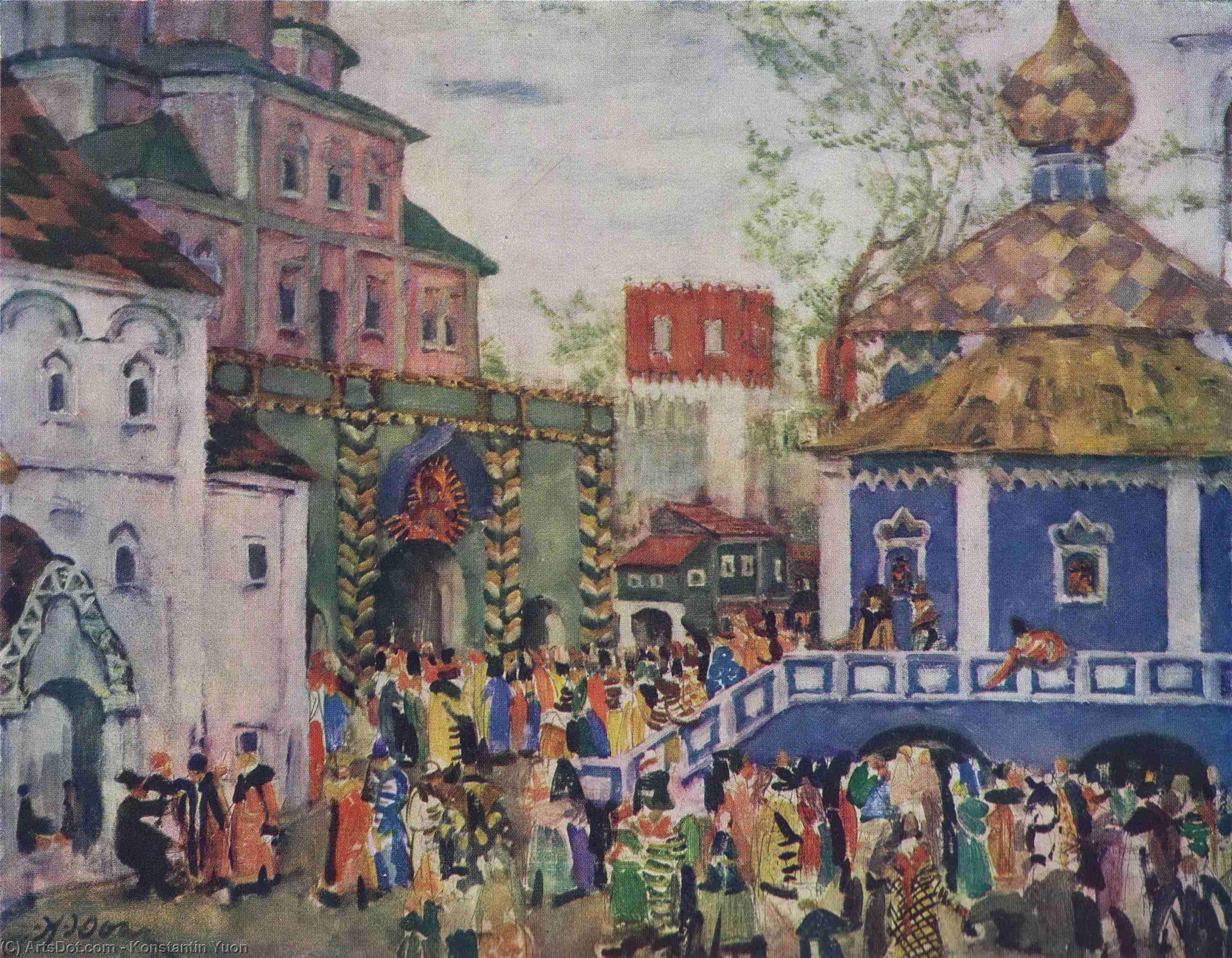 WikiOO.org - Encyclopedia of Fine Arts - Målning, konstverk Konstantin Yuon - Stage design for Mussorgsky's opera 'Boris Godunov'
