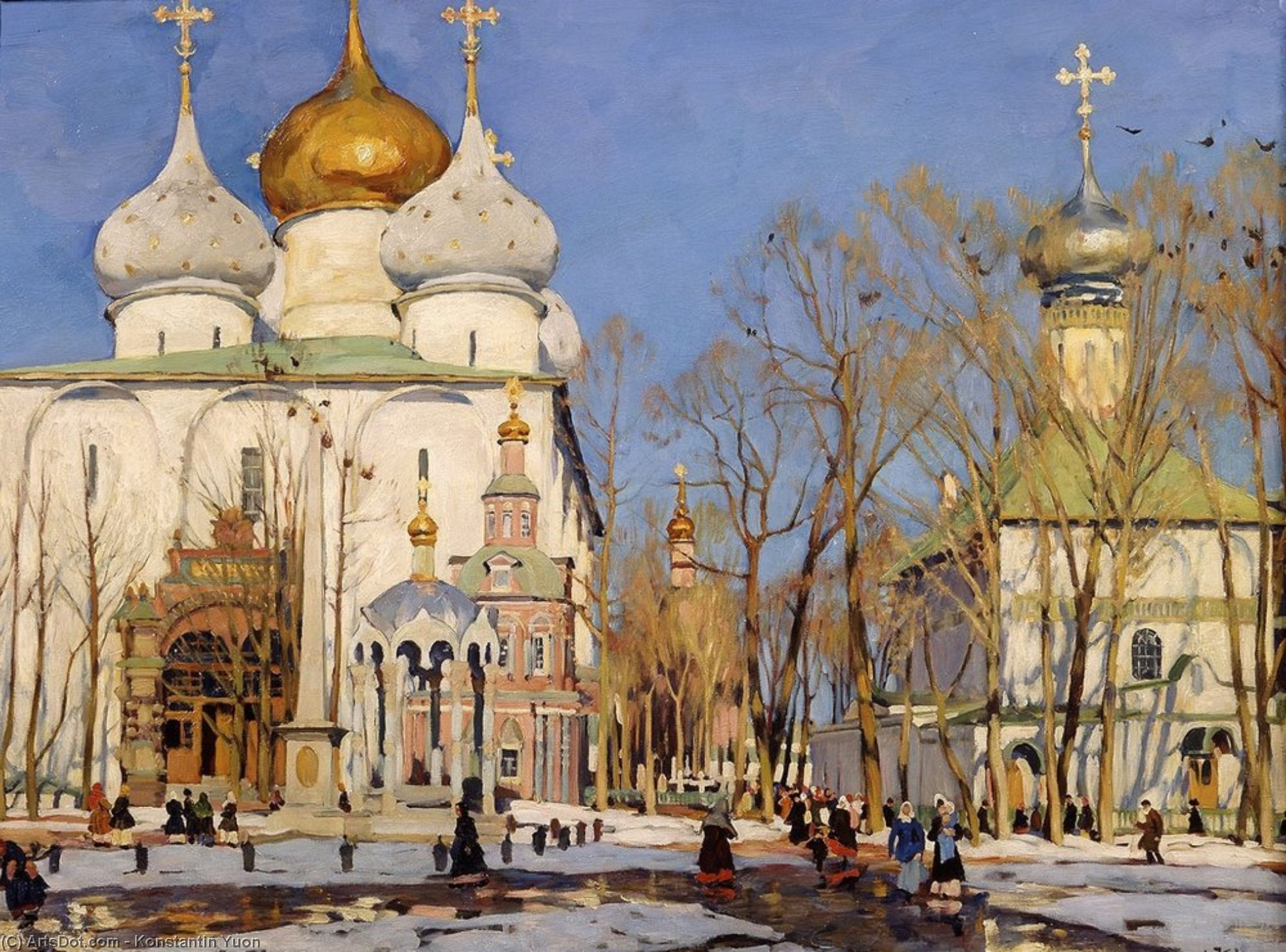 Wikioo.org - The Encyclopedia of Fine Arts - Painting, Artwork by Konstantin Yuon - The Annunciation Day