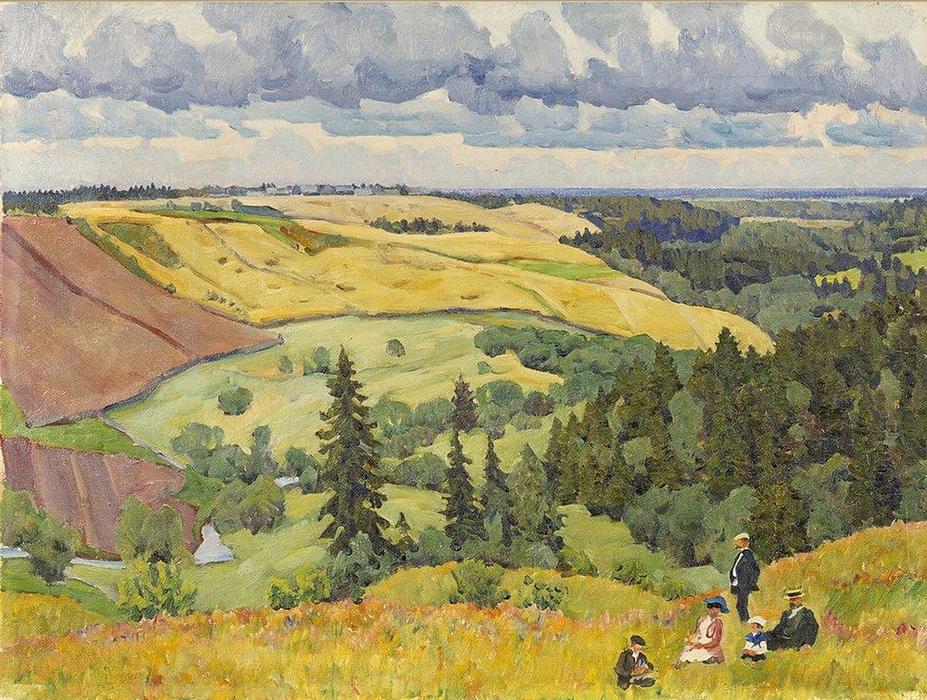 Wikioo.org - The Encyclopedia of Fine Arts - Painting, Artwork by Konstantin Yuon - Landscape of Novgorod Governorate
