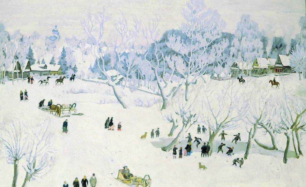 Wikioo.org - The Encyclopedia of Fine Arts - Painting, Artwork by Konstantin Yuon - The Magic Winter. Ligachevo