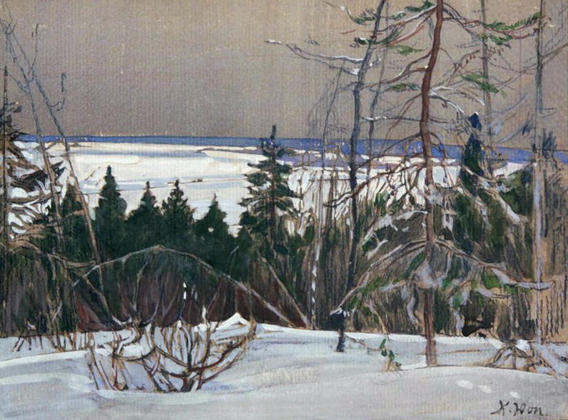 WikiOO.org - אנציקלופדיה לאמנויות יפות - ציור, יצירות אמנות Konstantin Yuon - Winter Forest