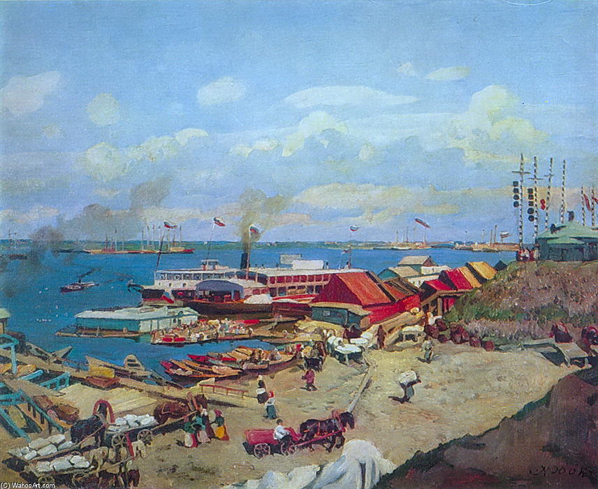 Wikioo.org – L'Enciclopedia delle Belle Arti - Pittura, Opere di Konstantin Yuon - Sfondamenti del Volga