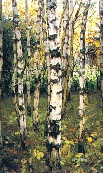 WikiOO.org - Enciclopedia of Fine Arts - Pictura, lucrări de artă Konstantin Yuon - Birches. Petrovskoye