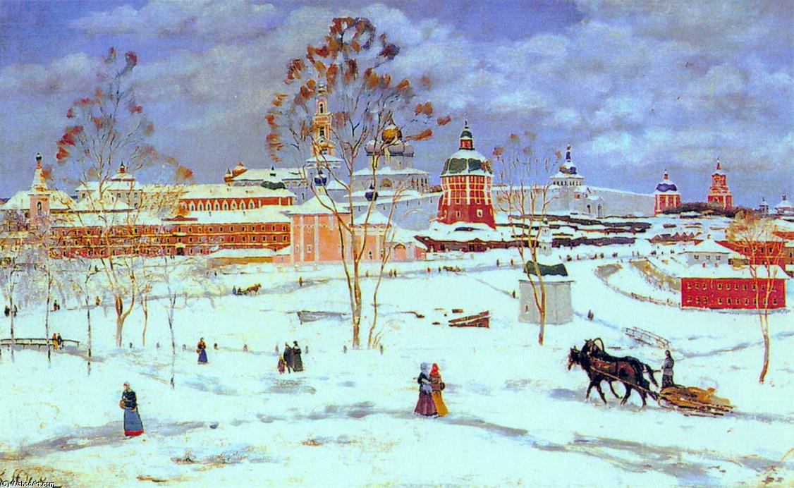 WikiOO.org - Encyclopedia of Fine Arts - Maalaus, taideteos Konstantin Yuon - Troitse-Sergiyev Monastery