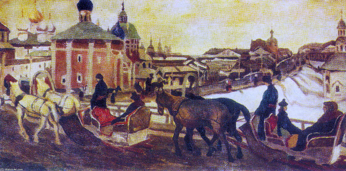 Wikioo.org - The Encyclopedia of Fine Arts - Painting, Artwork by Konstantin Yuon - To Troyitsa