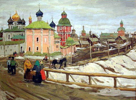 WikiOO.org - Encyclopedia of Fine Arts - Målning, konstverk Konstantin Yuon - To Troyitsa