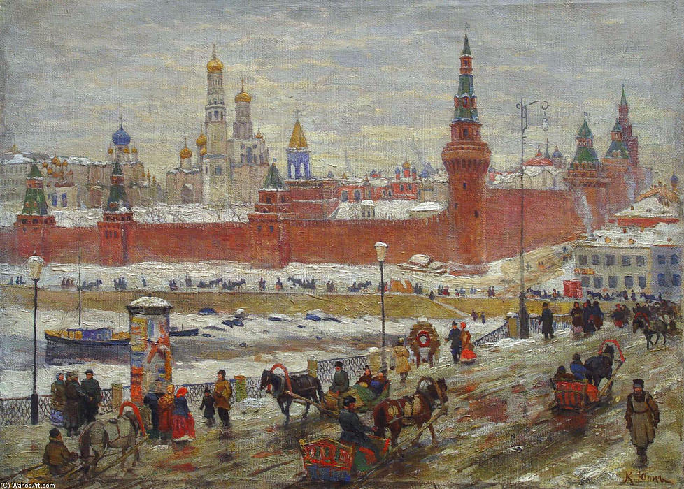 Wikioo.org - Encyklopedia Sztuk Pięknych - Malarstwo, Grafika Konstantin Yuon - The Old Moscow