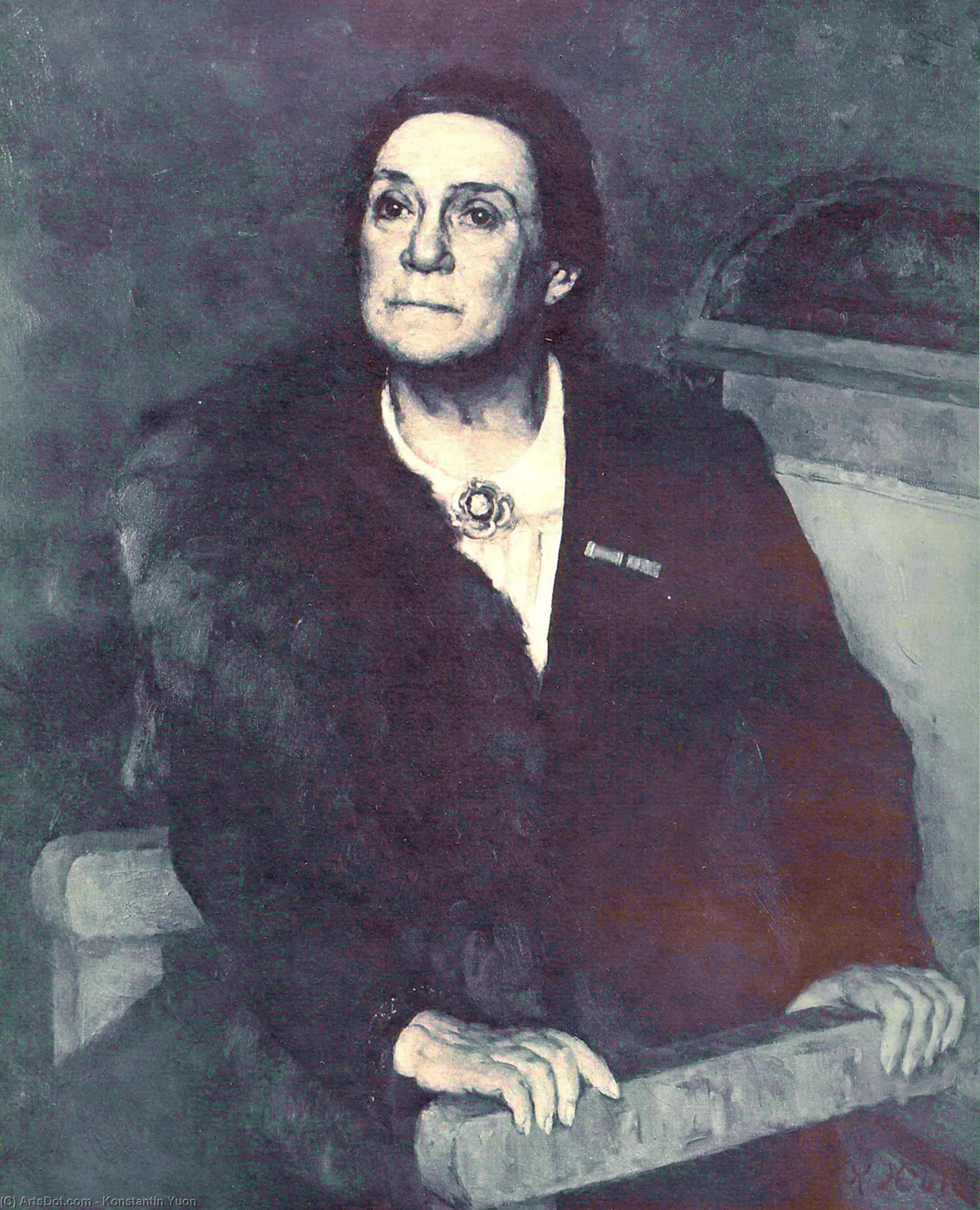 Wikioo.org - The Encyclopedia of Fine Arts - Painting, Artwork by Konstantin Yuon - Portrait of actress V.N. Pashenina