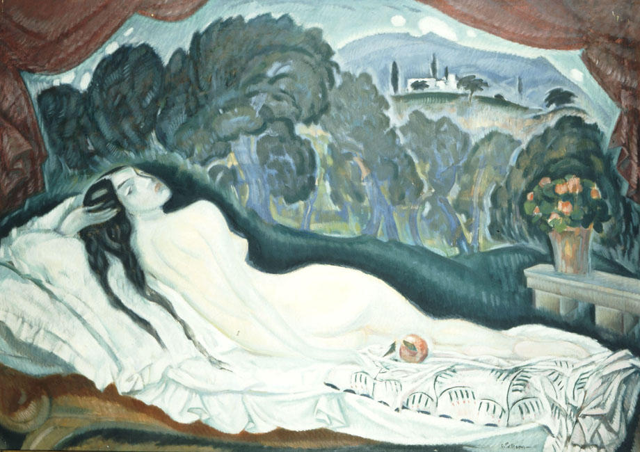 WikiOO.org - Encyclopedia of Fine Arts - Maľba, Artwork Konstantinos Parthenis - Large Nude
