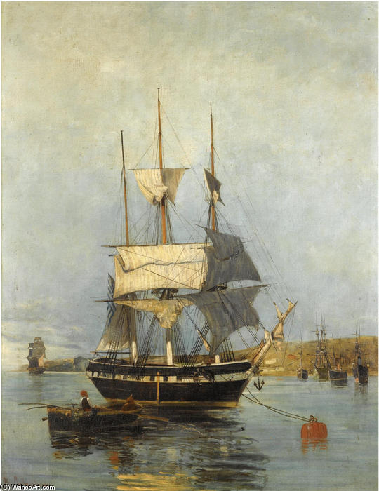 Wikioo.org - The Encyclopedia of Fine Arts - Painting, Artwork by Konstantinos Volanakis - Greek ship