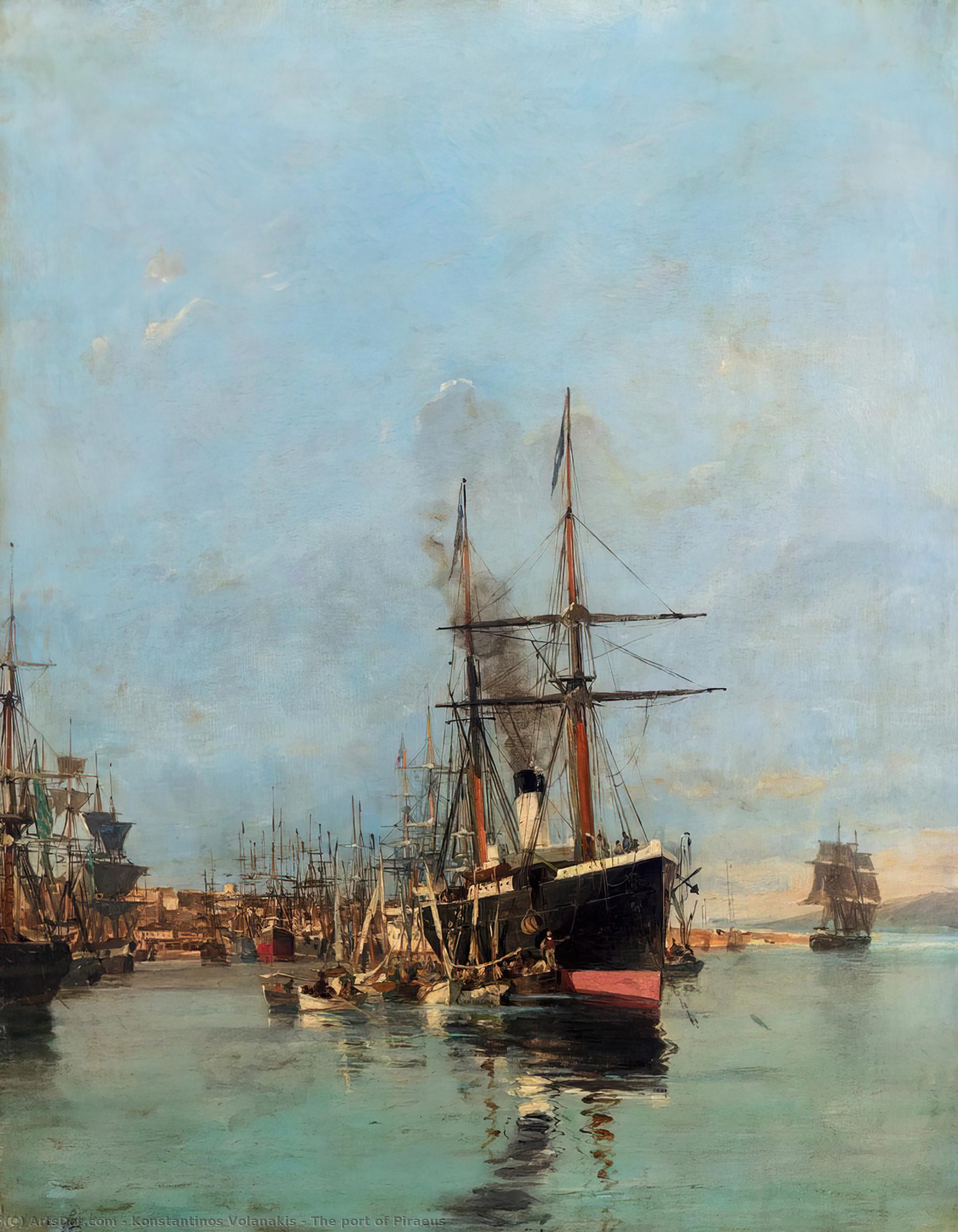 Wikioo.org - The Encyclopedia of Fine Arts - Painting, Artwork by Konstantinos Volanakis - The port of Piraeus