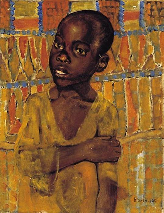 WikiOO.org - 백과 사전 - 회화, 삽화 Kuzma Petrov-Vodkin - African boy