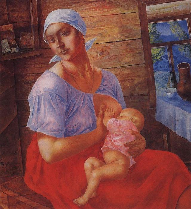 WikiOO.org - Encyclopedia of Fine Arts - Maľba, Artwork Kuzma Petrov-Vodkin - Mother