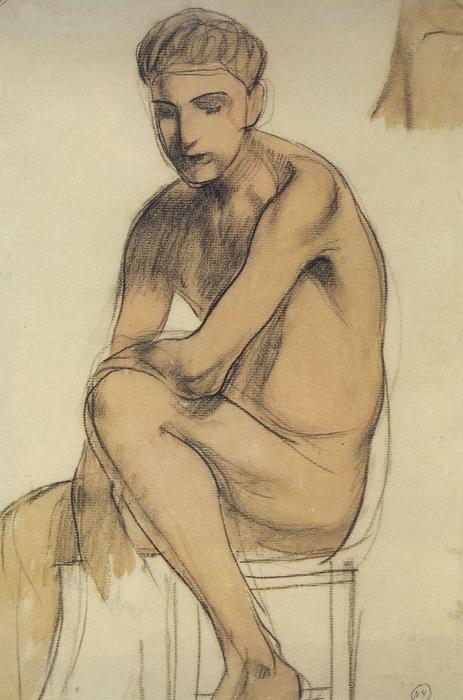WikiOO.org - Enciclopedia of Fine Arts - Pictura, lucrări de artă Kuzma Petrov-Vodkin - Seated Boy