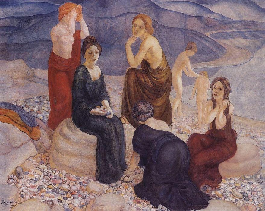 WikiOO.org - Encyclopedia of Fine Arts - Maľba, Artwork Kuzma Petrov-Vodkin - Coast