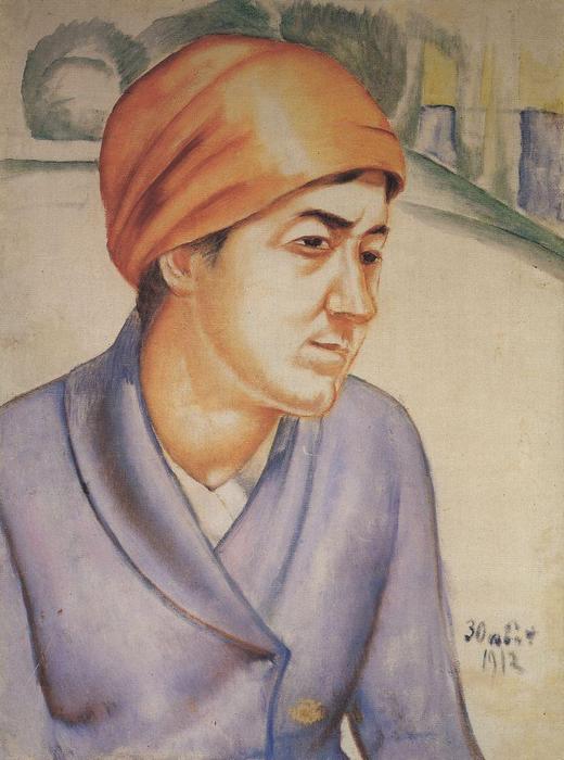 WikiOO.org - Enciklopedija dailės - Tapyba, meno kuriniai Kuzma Petrov-Vodkin - Portrait of M.F.Petrova-Vodkina
