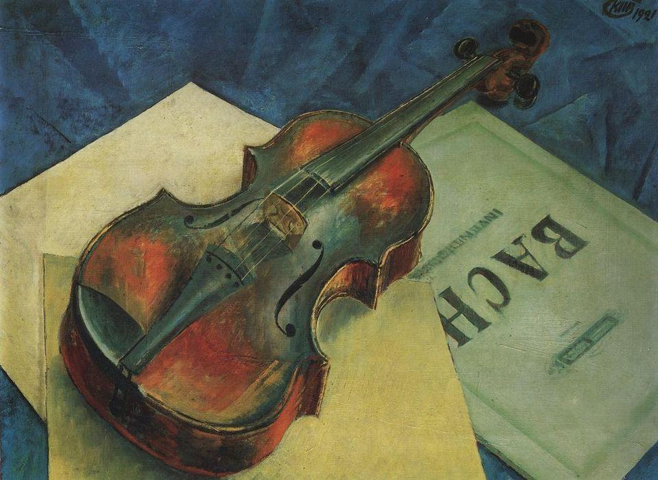 WikiOO.org - Enciklopedija dailės - Tapyba, meno kuriniai Kuzma Petrov-Vodkin - Violin