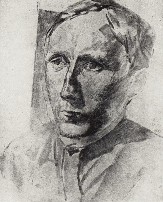 WikiOO.org - 백과 사전 - 회화, 삽화 Kuzma Petrov-Vodkin - Portrait of Professor Beloborodov