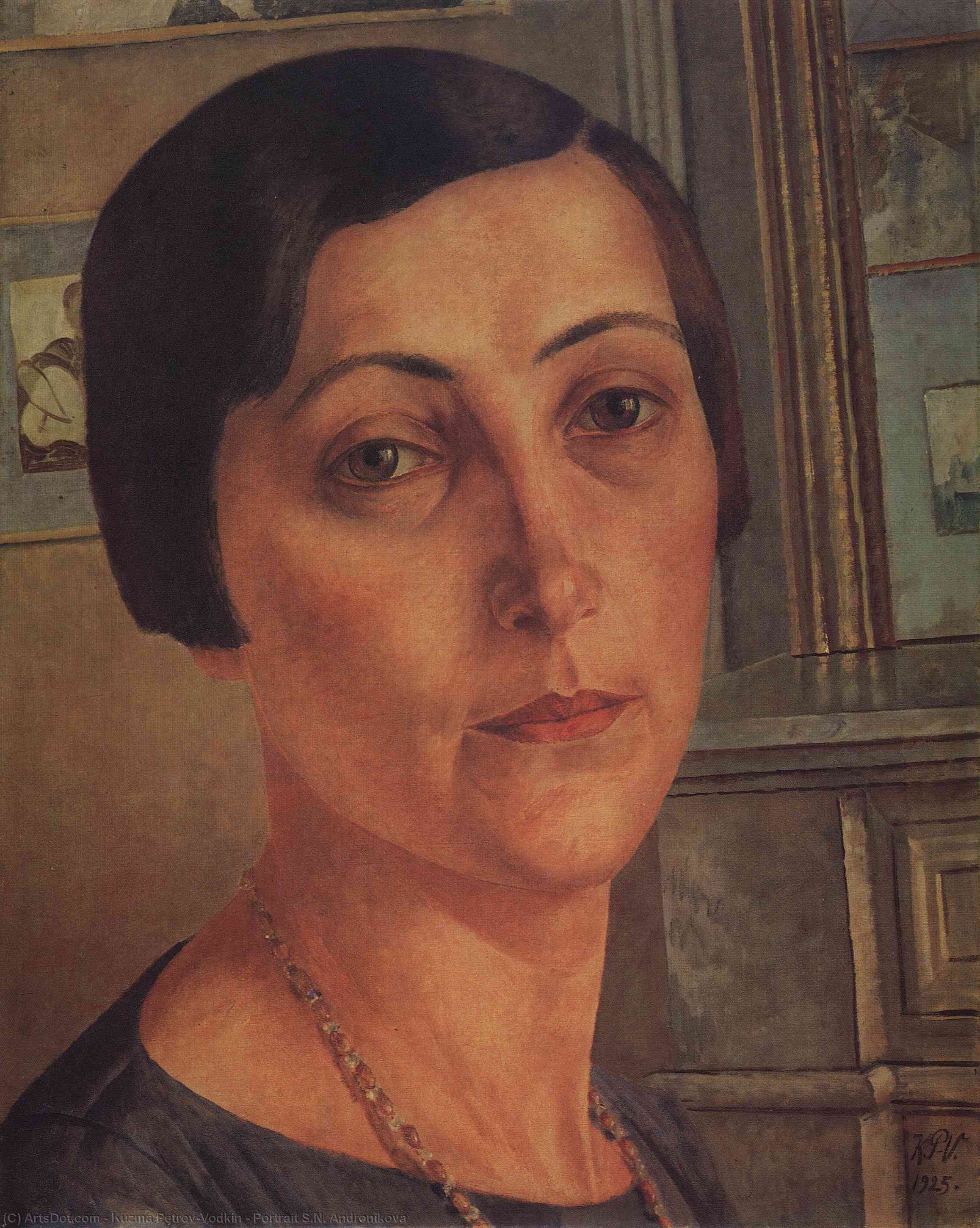WikiOO.org - אנציקלופדיה לאמנויות יפות - ציור, יצירות אמנות Kuzma Petrov-Vodkin - Portrait S.N. Andronikova
