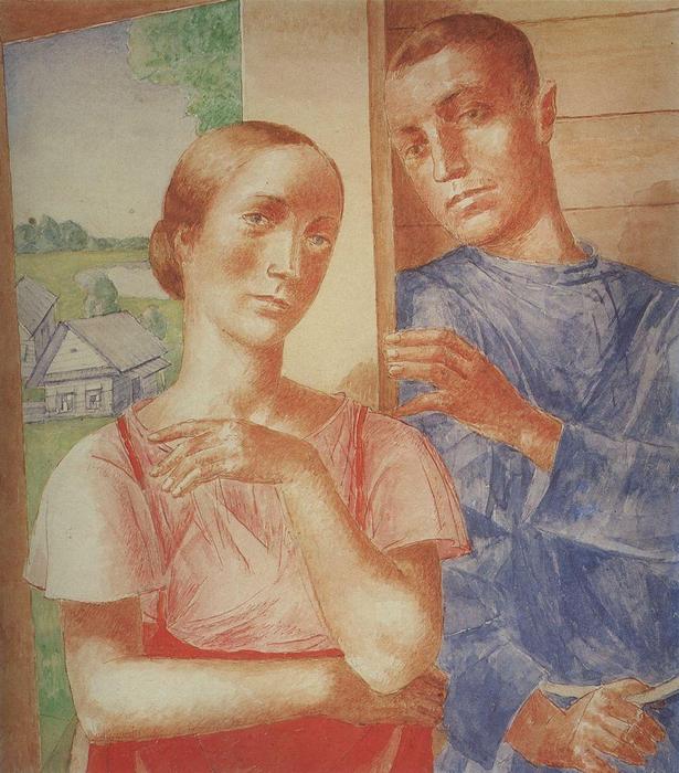 Wikioo.org - The Encyclopedia of Fine Arts - Painting, Artwork by Kuzma Petrov-Vodkin - Spring in the Country