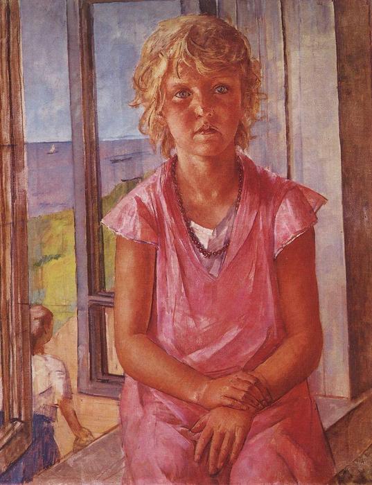 WikiOO.org - Enciclopedia of Fine Arts - Pictura, lucrări de artă Kuzma Petrov-Vodkin - The daughter of a fisherman