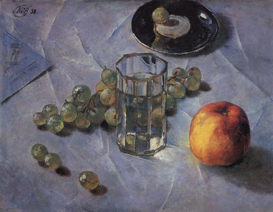 Wikioo.org - The Encyclopedia of Fine Arts - Painting, Artwork by Kuzma Petrov-Vodkin - Grapes