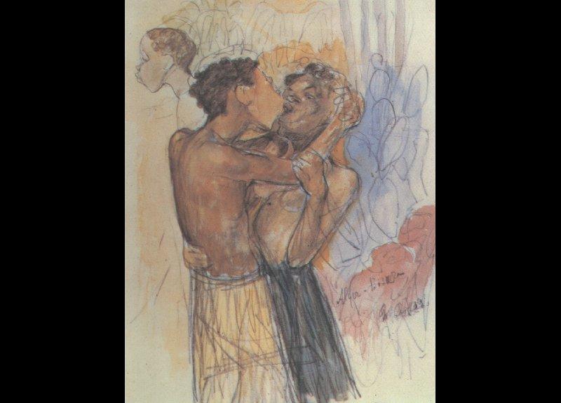 WikiOO.org - Encyclopedia of Fine Arts - Malba, Artwork Kuzma Petrov-Vodkin - Kiss