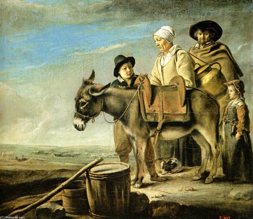 Wikioo.org - The Encyclopedia of Fine Arts - Painting, Artwork by Antoine (Brother) Le Nain - Family of milk seller