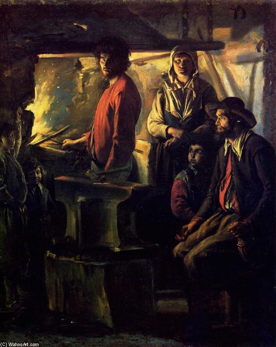 Wikioo.org - The Encyclopedia of Fine Arts - Painting, Artwork by Antoine (Brother) Le Nain - The Forging