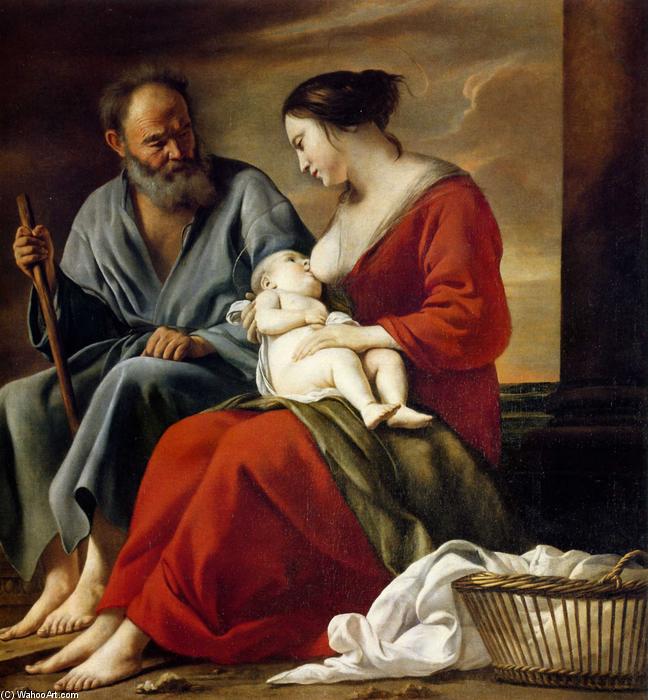 Wikioo.org - The Encyclopedia of Fine Arts - Painting, Artwork by Antoine (Brother) Le Nain - Rest of the Holy Family