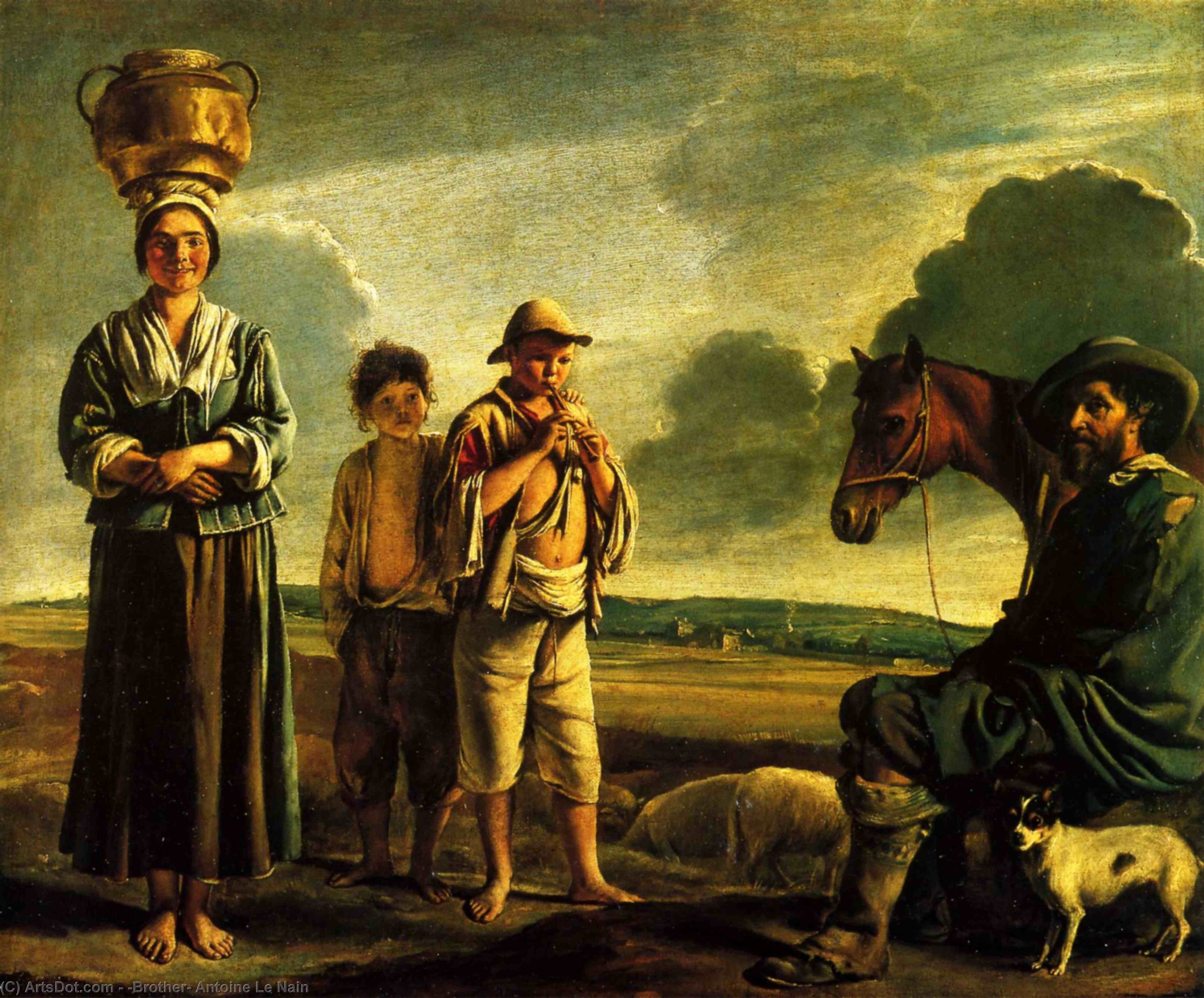 Wikioo.org - The Encyclopedia of Fine Arts - Painting, Artwork by Antoine (Brother) Le Nain - The rest of the rider