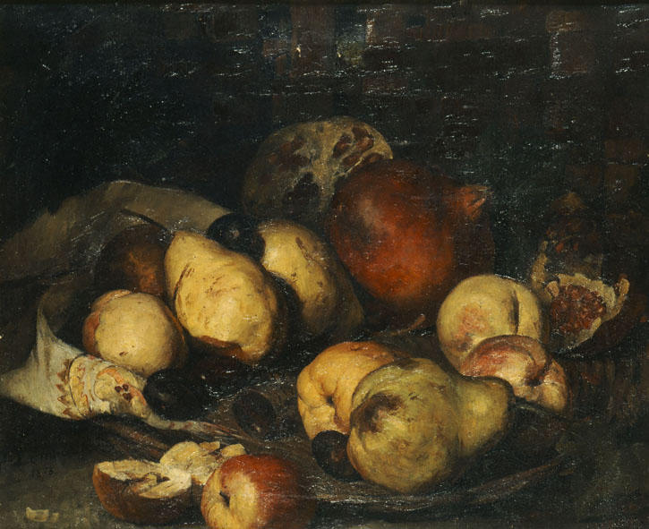 WikiOO.org - Encyclopedia of Fine Arts - Maalaus, taideteos Lembesis Polychronis - Basket with fruits