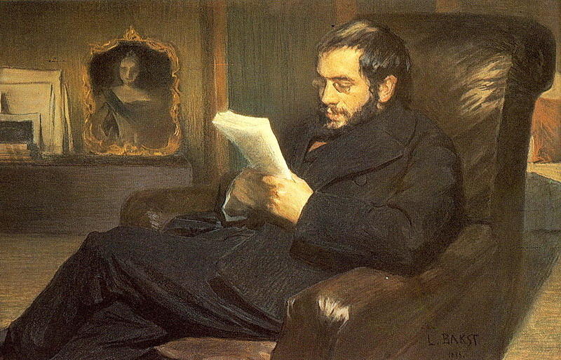 Wikioo.org - The Encyclopedia of Fine Arts - Painting, Artwork by Leon Bakst - Portrait of Alexandre Benois