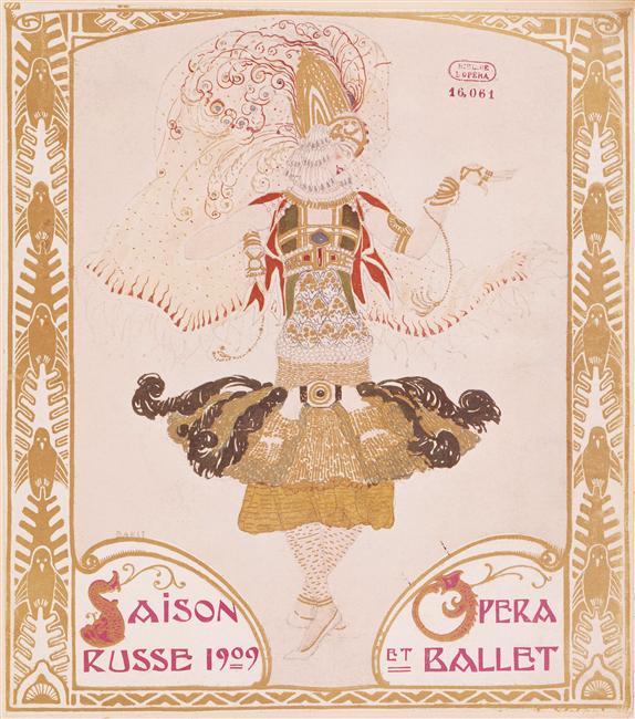 WikiOO.org - Encyclopedia of Fine Arts - Lukisan, Artwork Leon Bakst - Front cover of Comoedia