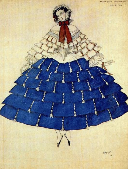 Wikioo.org - The Encyclopedia of Fine Arts - Painting, Artwork by Leon Bakst - The carnival Chiarina
