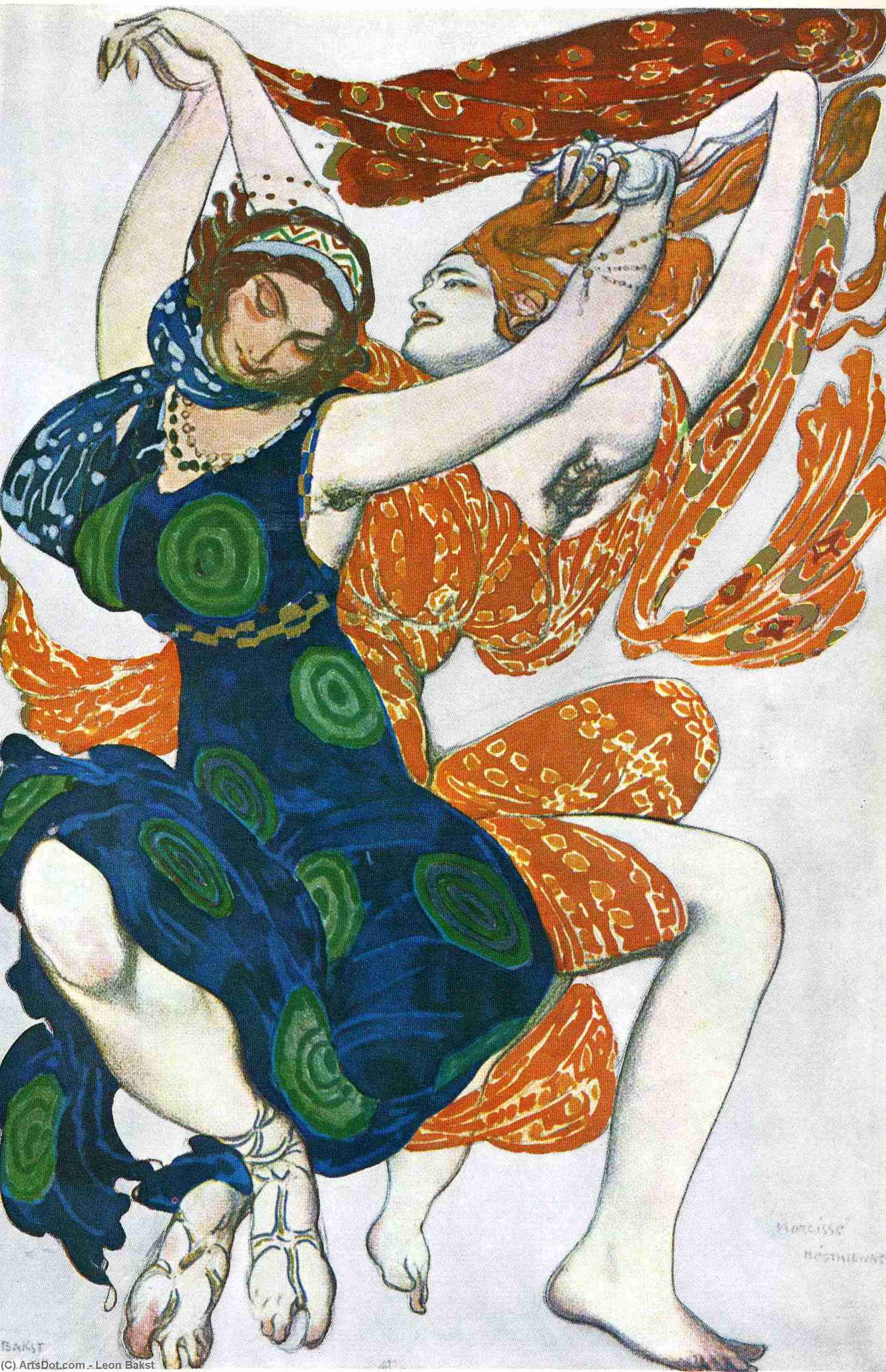 Wikioo.org - The Encyclopedia of Fine Arts - Painting, Artwork by Leon Bakst - Operatic costume designs