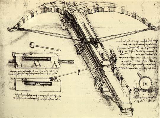 WikiOO.org - Енциклопедия за изящни изкуства - Живопис, Произведения на изкуството Leonardo Da Vinci - Design for a Giant Crossbow