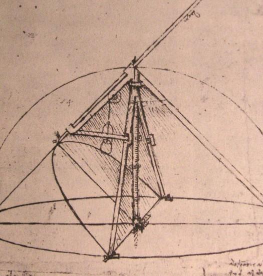 Wikioo.org - The Encyclopedia of Fine Arts - Painting, Artwork by Leonardo Da Vinci - Design for a parabolic compass
